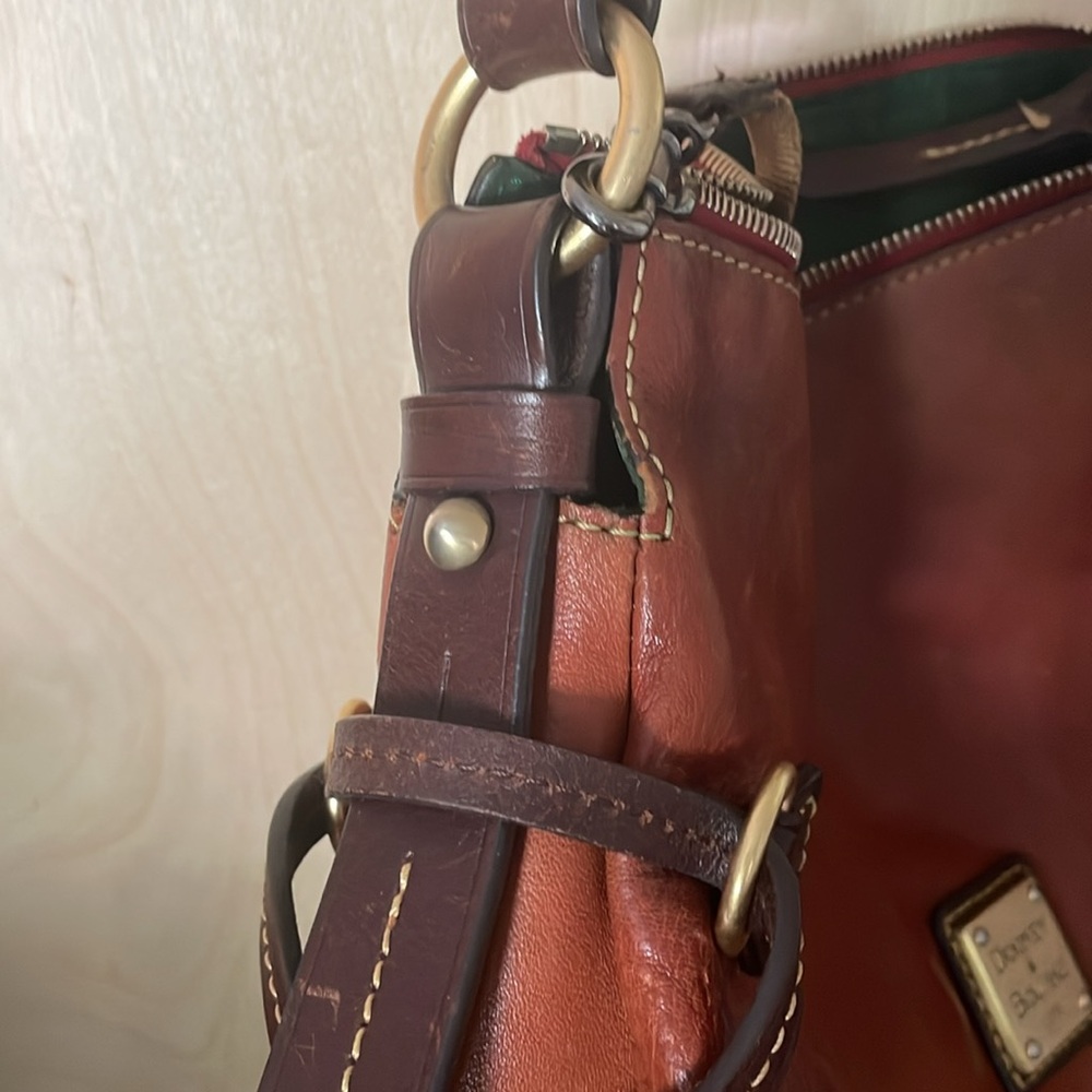 Dooney Bourke Leather Handbag Purse Vintage D & B Brown Zip - Picture 4 of 11